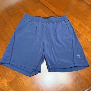 Rhone Shorts Mens Small 8" Inseam Athletic Gym Stretch Blue Workout Activewear